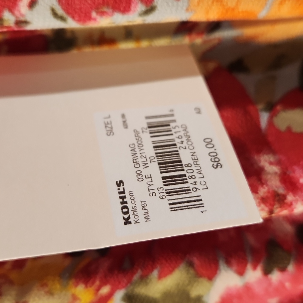 NWT Lauren Conrad Women's sz L Floral flowy lined Maxi Dress - Picture 4 of 9